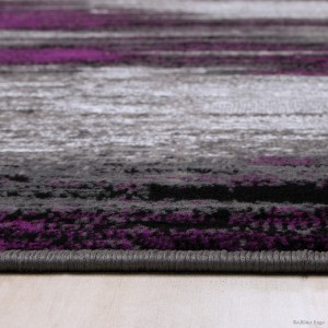 Purple Allstar Modern. Contemporary Woven Rug. Drop-Stitch Weave Technique. Carved Effect. Vivid Pop Colors (5' x 6' 11")   